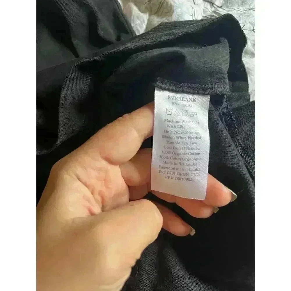 Everlane The Organic Cotton Cutaway Tank Black Small Basic Essential - Picture 6 of 6